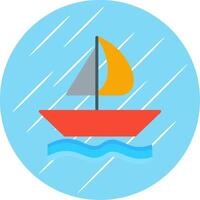 Sailing Flat Circle Icon Design vector