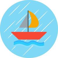 Sailing Flat Circle Icon Design vector