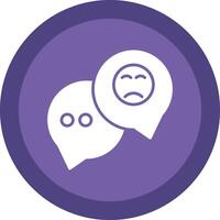 Speech Bubble Line Shadow Circle Icon Design vector
