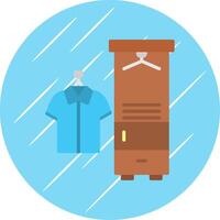 Coat Rack Flat Circle Icon Design vector