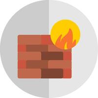 Firewall Flat Scale Icon Design vector