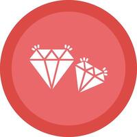 Diamond Glyph Due Circle Icon Design vector