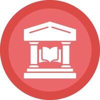 Library Glyph Due Circle Icon Design vector