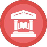 Library Glyph Due Circle Icon Design vector