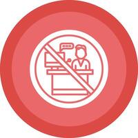 Prohibited Sign Glyph Due Circle Icon Design vector