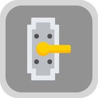 Door Handle Flat round corner Icon Design vector