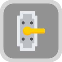 Door Handle Flat round corner Icon Design vector