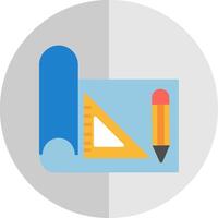 Draft Tools Flat Scale Icon Design vector