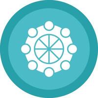 Link Wheel Glyph Due Circle Icon Design vector