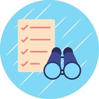 Scope Flat Circle Icon Design vector