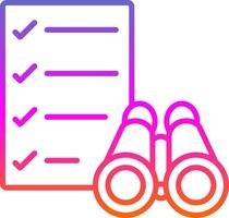 Scope Line Gradient Icon Design vector