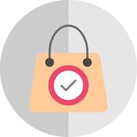 compras bolso plano escala icono diseño vector