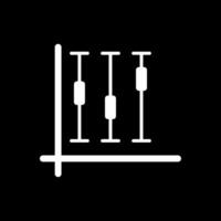 Box Plot Glyph Inverted Icon Design vector