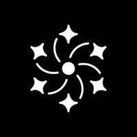 Firework Glyph Inverted Icon Design vector