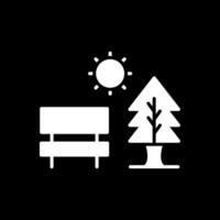 Park Glyph Inverted Icon Design vector