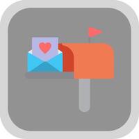 Mailbox Flat round corner Icon Design vector