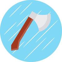 Axe Flat Circle Icon Design vector