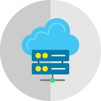 Cloud Storage Flat Scale Icon Design vector
