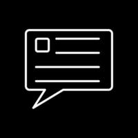 Blog Commenting Line Inverted Icon Design vector