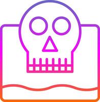 Living Dead Line Gradient Icon Design vector