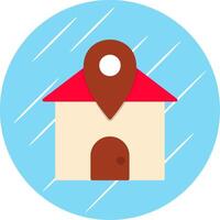 Home Location Flat Circle Icon Design vector