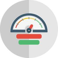 Pressure Gauge Flat Scale Icon Design vector