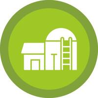 silo glifo debido circulo icono diseño vector