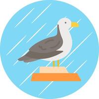 Seagull Flat Circle Icon Design vector