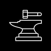 Anvil Line Inverted Icon Design vector