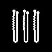 Bobby Pin Glyph Inverted Icon Design vector