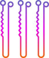 Bobby Pin Line Gradient Icon Design vector