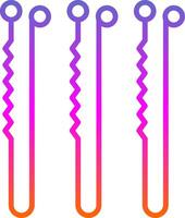 Bobby Pin Line Gradient Icon Design vector