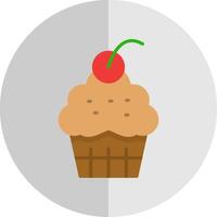 Cup Cake Flat Scale Icon Design vector