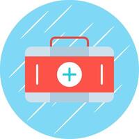 First Aid Kit Flat Circle Icon Design vector