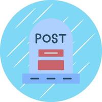 Post Flat Circle Icon Design vector