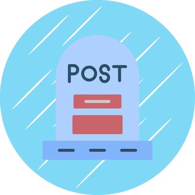 Post Flat Circle Icon Design