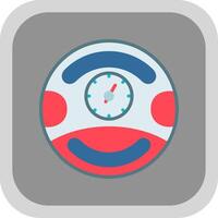 Gauge Flat round corner Icon Design vector