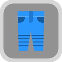 pantalones plano redondo esquina icono diseño vector