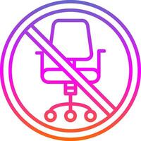 Prohibited Sign Line Gradient Icon Design vector