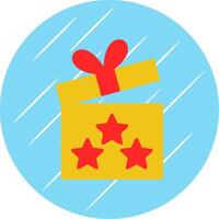 Surprise Box Flat Circle Icon Design vector