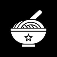 Spaghetti Glyph Inverted Icon Design vector