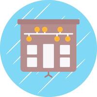 Storyboard Flat Circle Icon Design vector