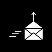 Mail Glyph Inverted Icon Design vector