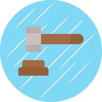 Mallet Flat Circle Icon Design vector