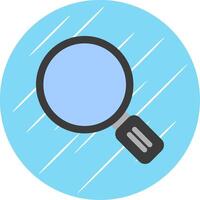 Magnifying Glass Flat Circle Icon Design vector