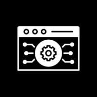 Website Algorithm Glyph Inverted Icon Design vector