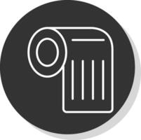 Toilet Paper Glyph Due Circle Icon Design vector