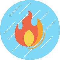 Burn Flat Circle Icon Design vector