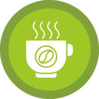 Coffee Line Shadow Circle Icon Design vector