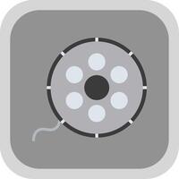 Film Reel Flat round corner Icon Design vector